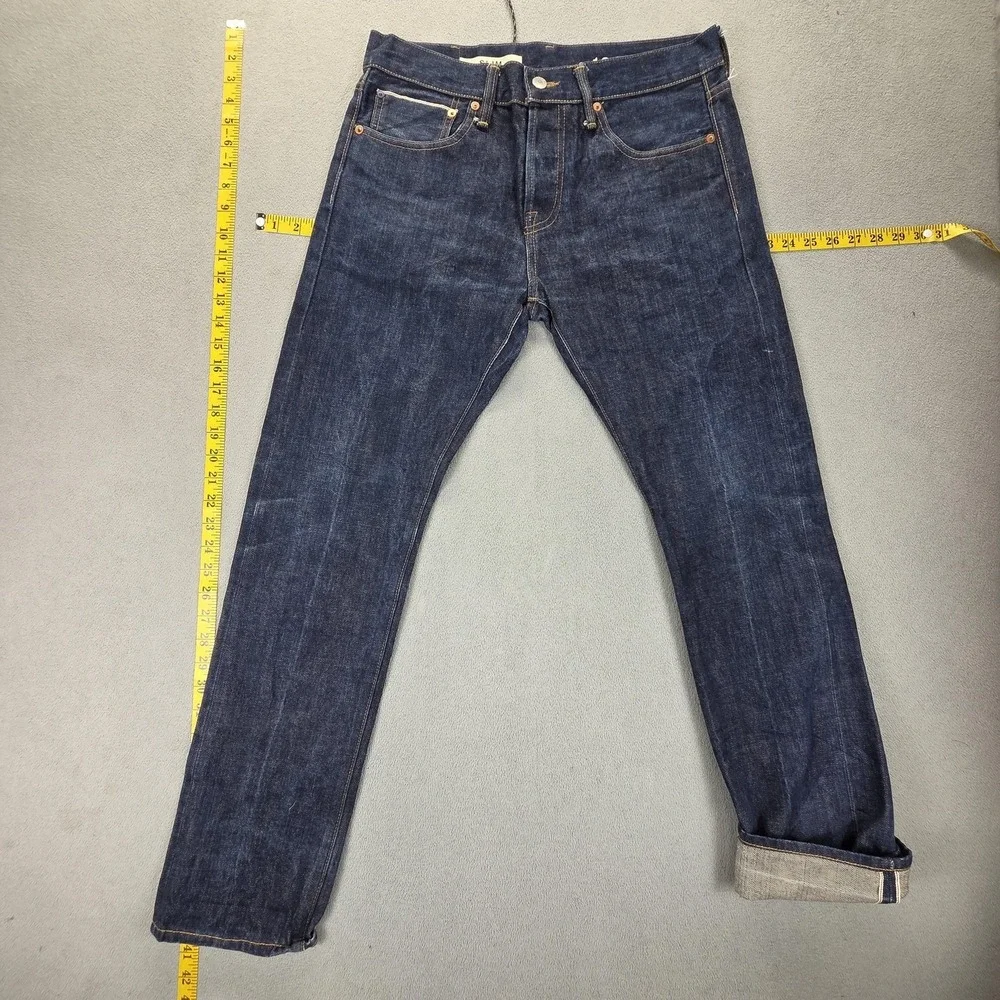 Gap Selvedge Jeans Mens‎ Blue Indigo Raw Slim Fly Fits 30x30